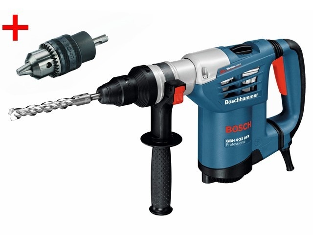 Перфоратор GBH 4-32 DFR+S, 900 Вт, 4 кг; 0-5 Дж