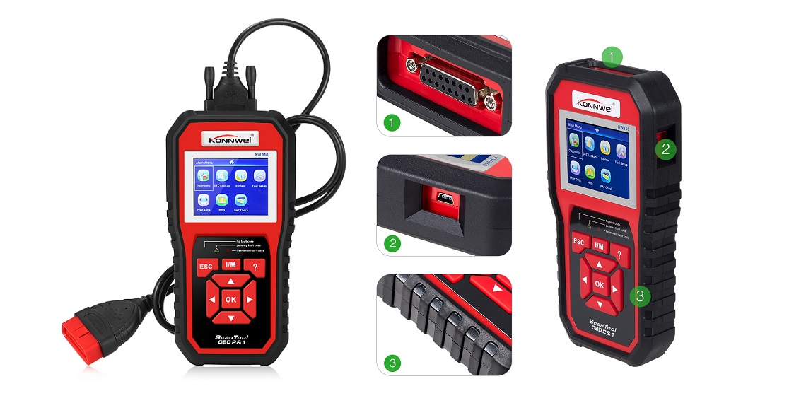 Аренда Автомобильный сканер Konnwei KW850 OBD2