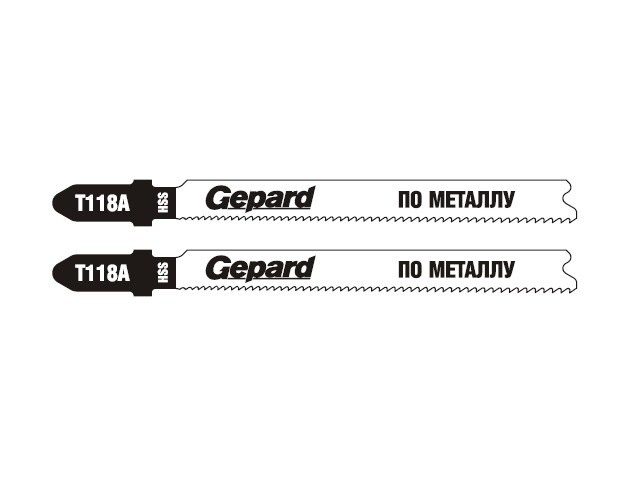 Пилки лобз. T118А по металлу 2шт. GEPARD