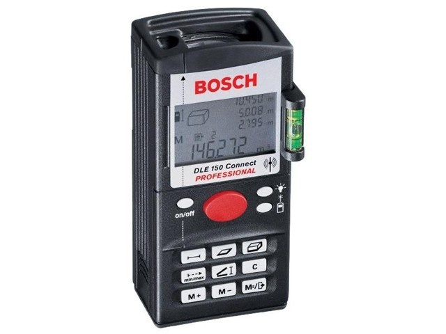 Дальномер лазерный DLE 150 Connect, 0,3-150м; +/- 2мм, неповеренный (BOSCH)